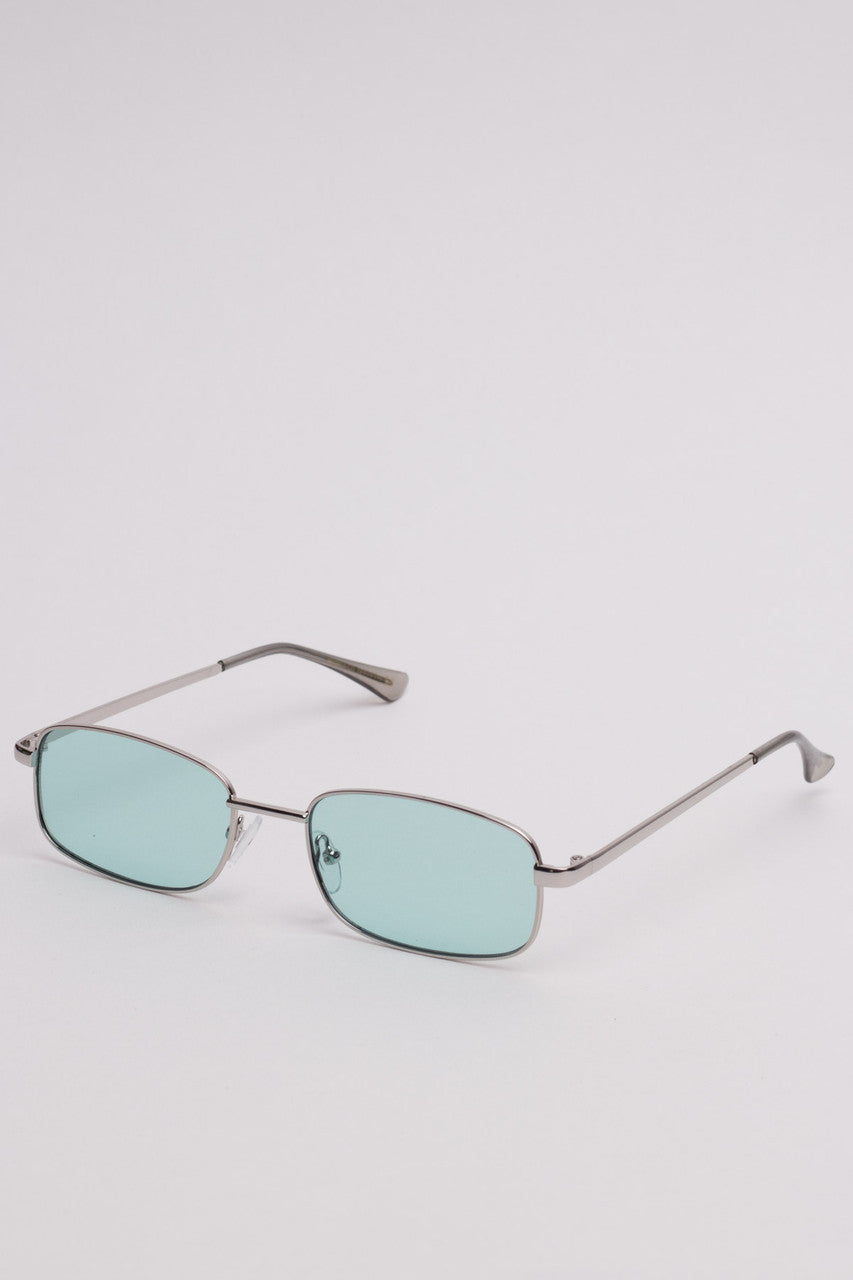 Colored Lens Rectangle Sunglasses