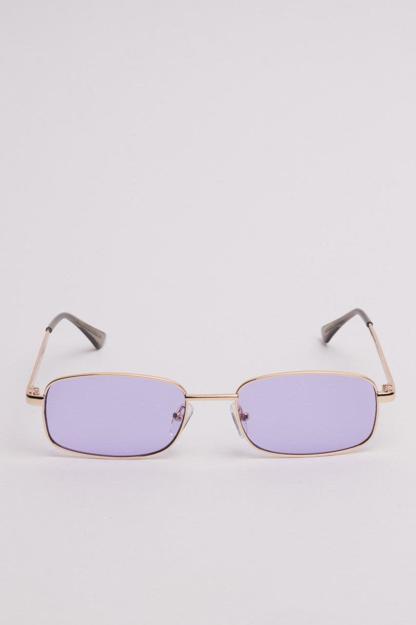 Colored Lens Rectangle Sunglasses