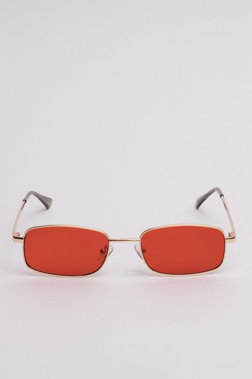 Colored Lens Rectangle Sunglasses