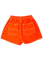 Orange Contrast Seam Carpenter Shorts