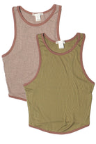 Contrast Earth Tones Crop Tank