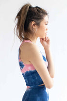 Coral Reef Tie Dye Ribbed Seamless Crop Top