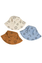 Brown Corduroy Smiley Bucket Hat