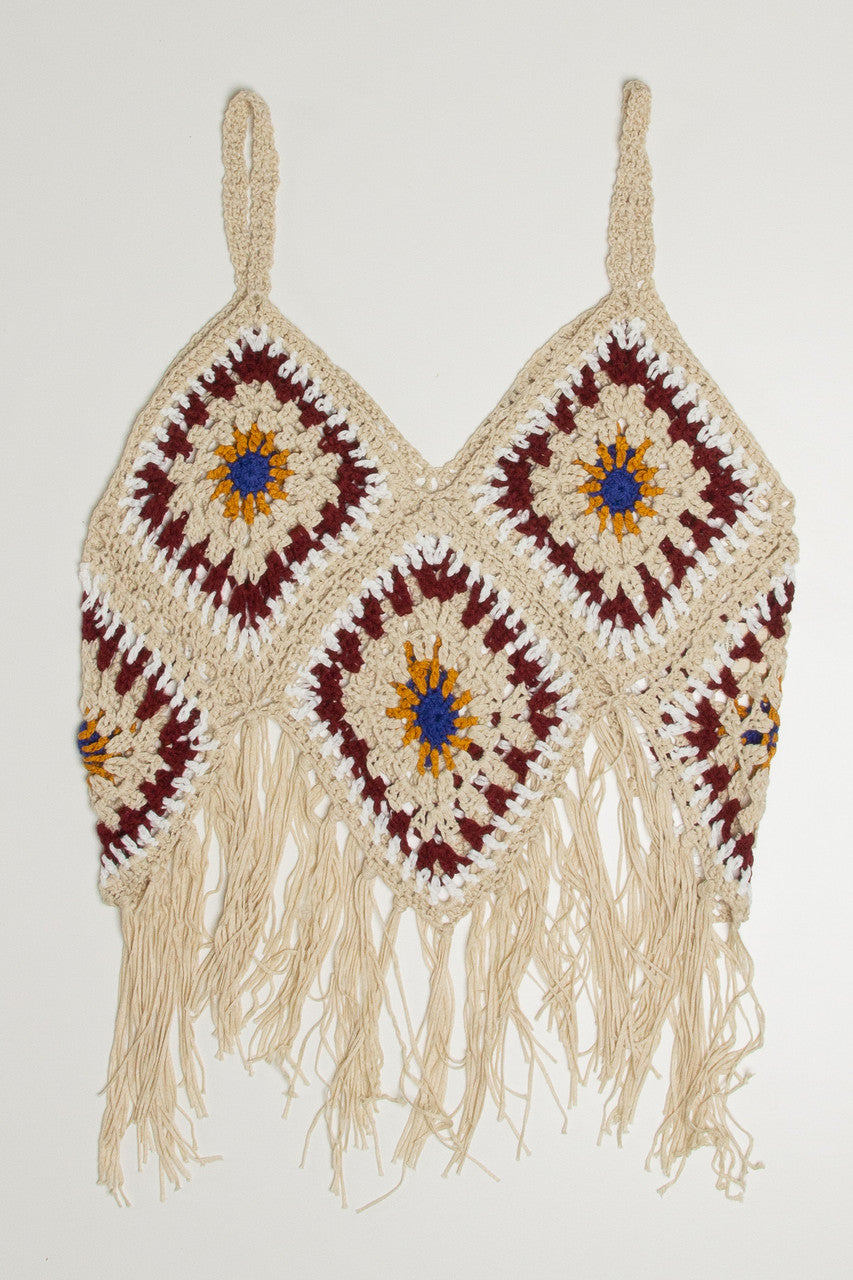Granny Squares Fringe Tank