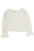 Tie Front Pointelle Cardigan