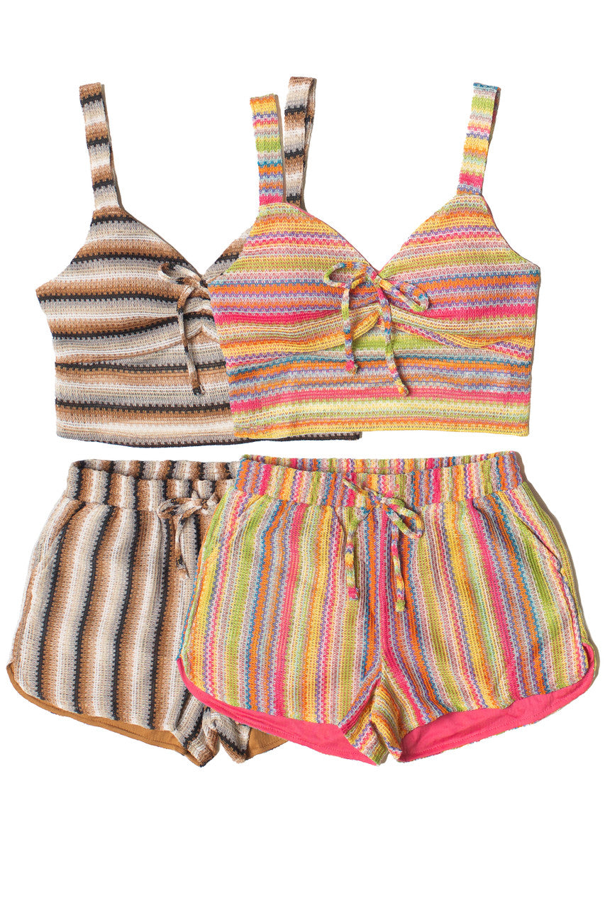 Crochet Stripe Shorts