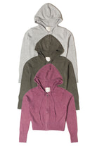 Crop Zip Up Hoodie Sweater