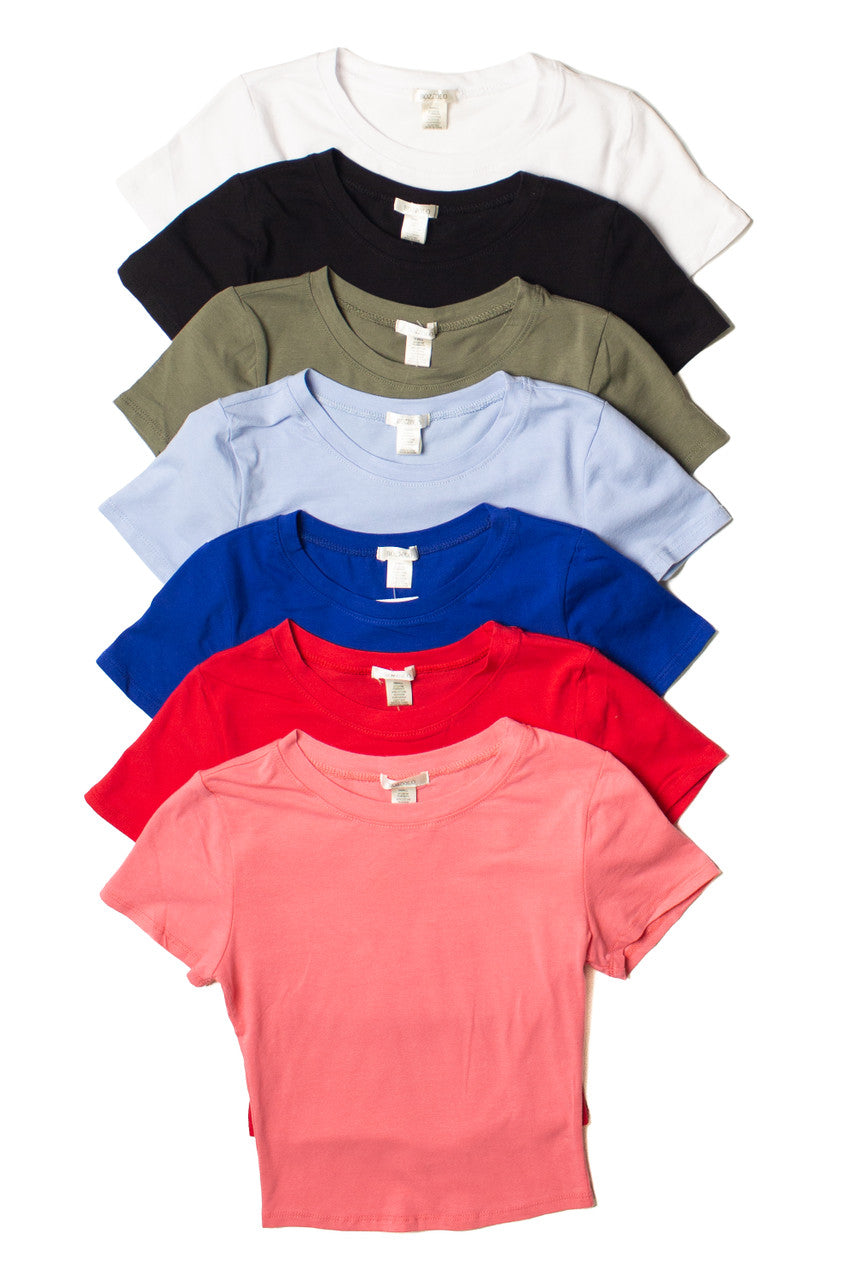 Flamingo Pink Crop T-Shirt