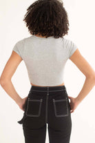 Heather Grey Crop Tee