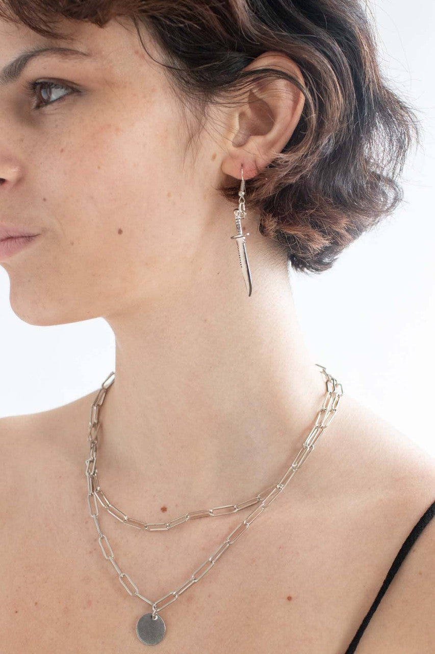 Dagger Charm Earrings
