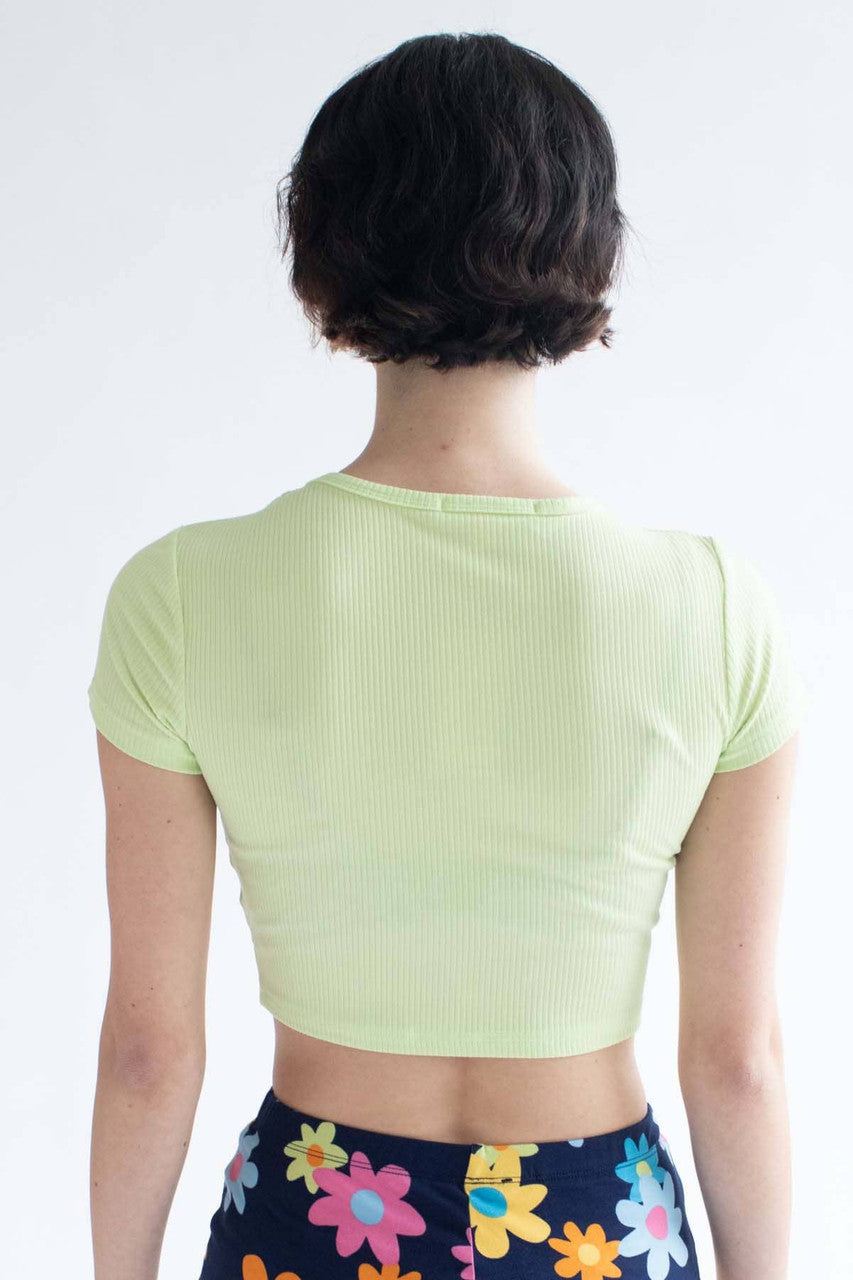 Daisy Embroidered Hanky Hem Tee