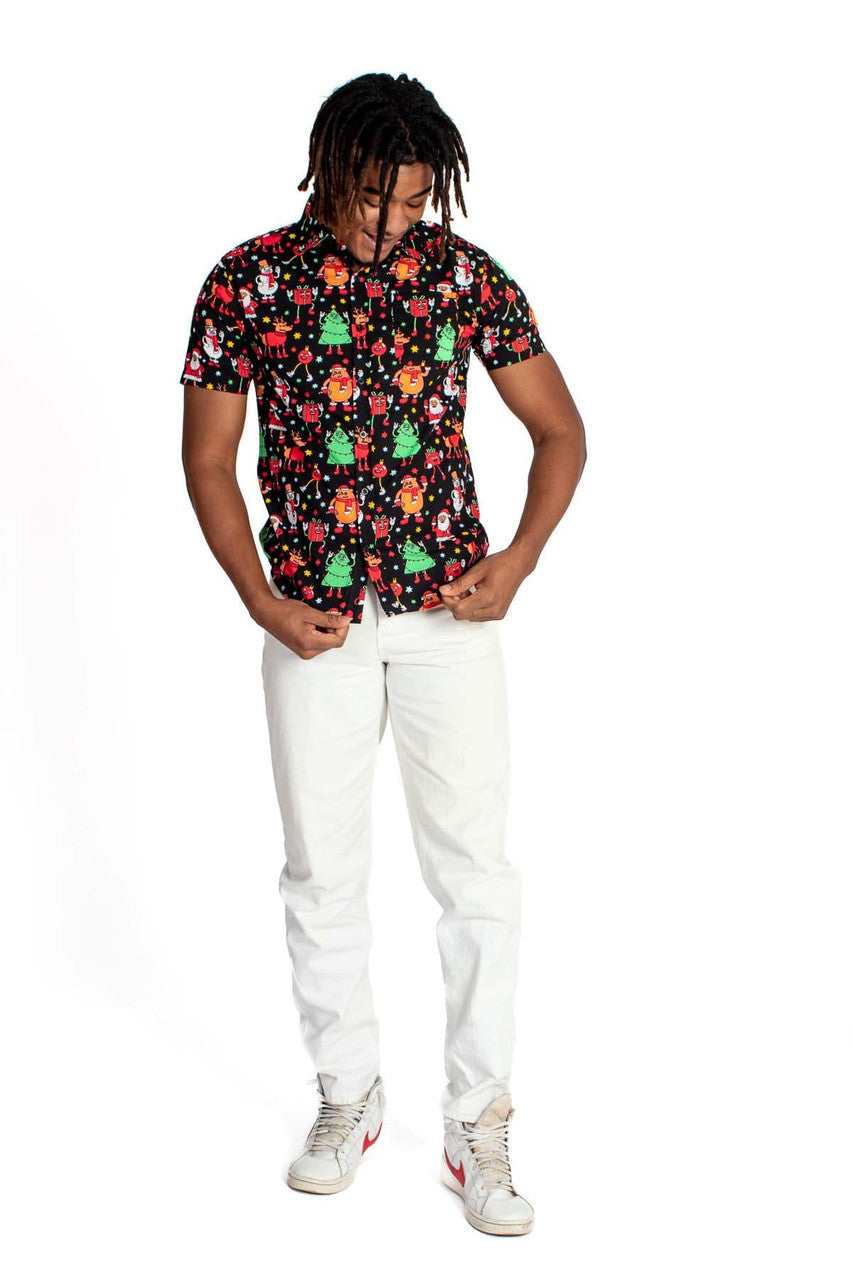 Dancing Christmas Button Up Shirt