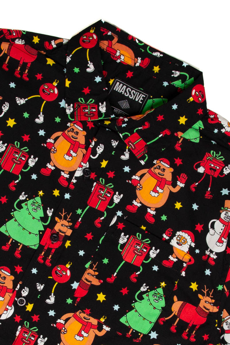 Dancing Christmas Button Up Shirt