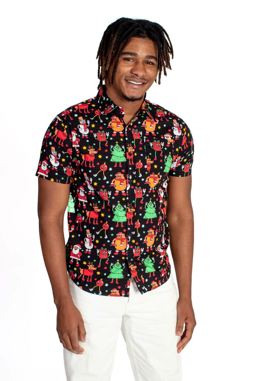Dancing Christmas Button Up Shirt