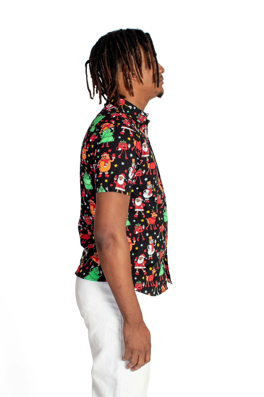 Dancing Christmas Button Up Shirt