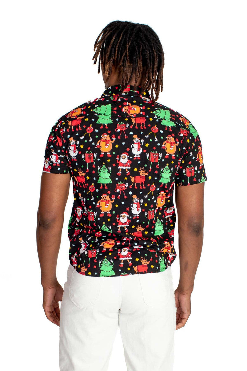 Dancing Christmas Button Up Shirt