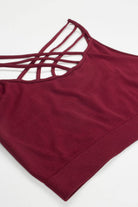 Dark Burgundy Triple Cross Bralette