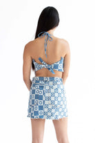 Dark Daisy Denim Skirt