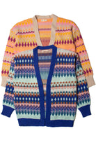 Diamond Pattern Open Cardigan