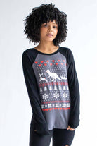 Dinosaur Fair Isle Baseball Tee