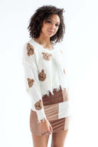 Distressed Bear Sweater