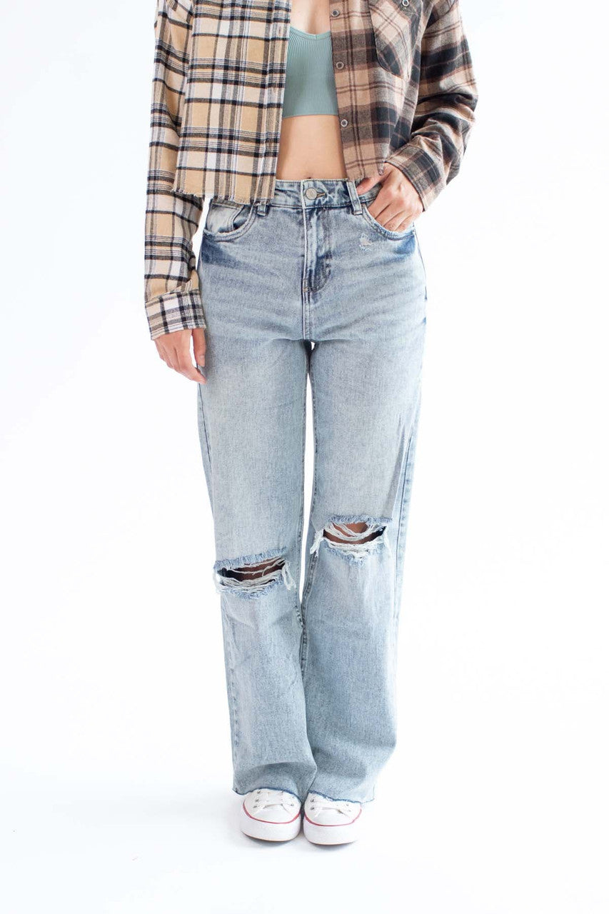 Distressed Highway Jeans