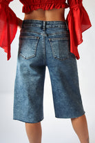 Distressed Long Jorts Dark