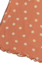 Peach Ditsy Floral Ribbed Tee