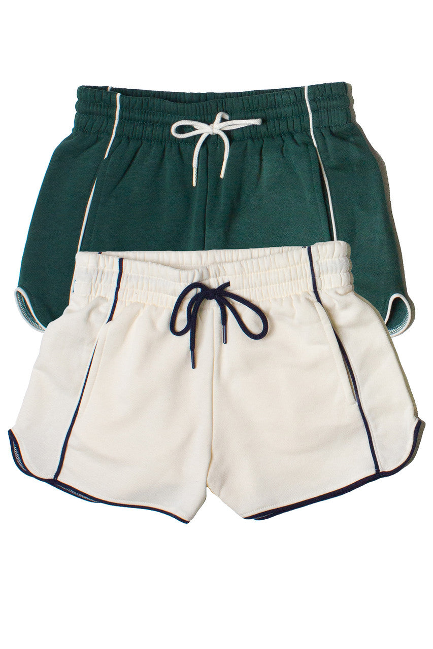 Contrast Piping Dolphin Shorts