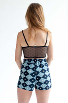 Dot Mesh Ruffle Bralette