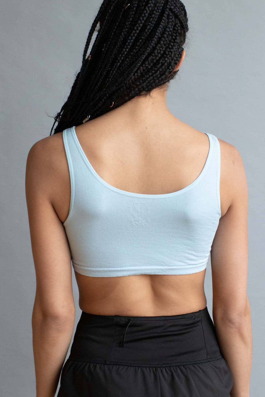 Dream Blue Terry Seamless Crop Tank