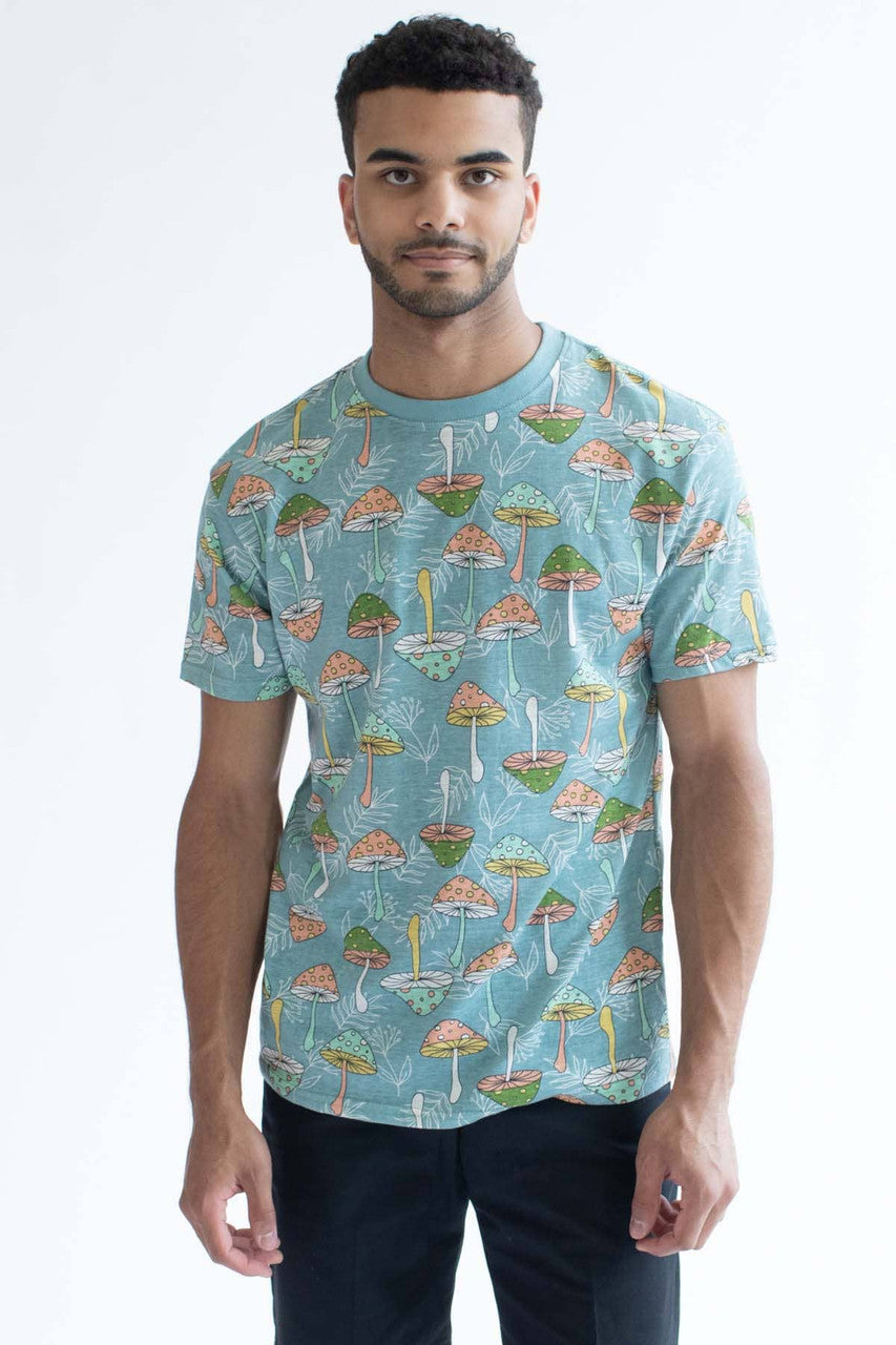 Dusty Blue Mushrooms T-Shirt