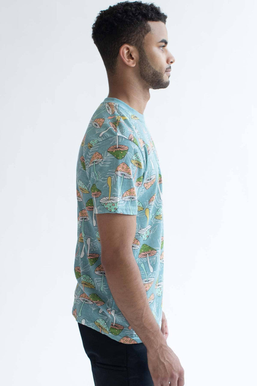 Dusty Blue Mushrooms T-Shirt