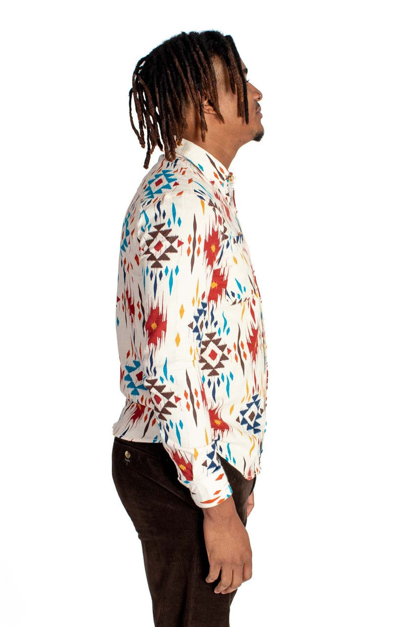 Ecru Southwest Flannel Shirt