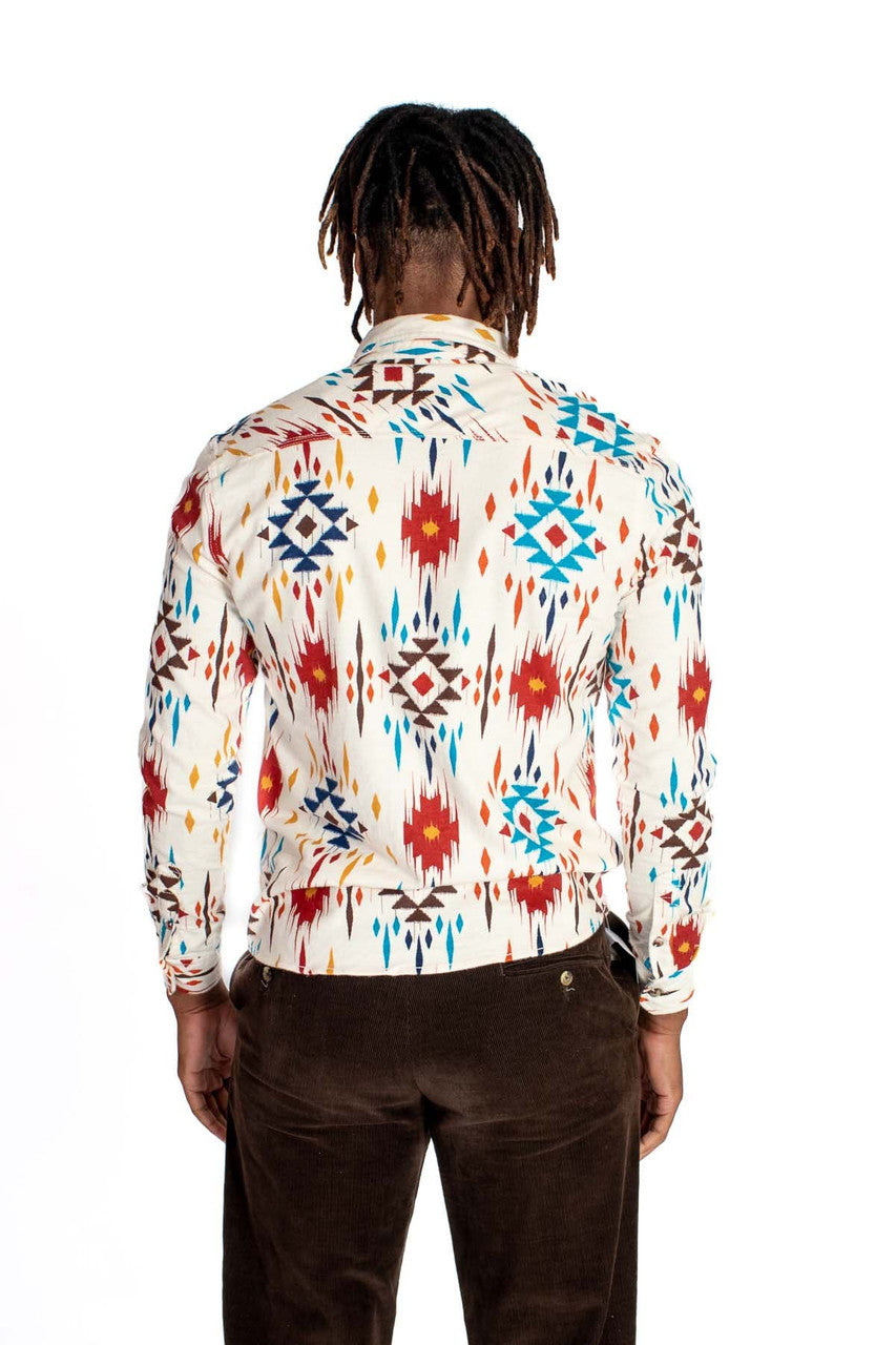 Ecru Southwest Flannel Shirt