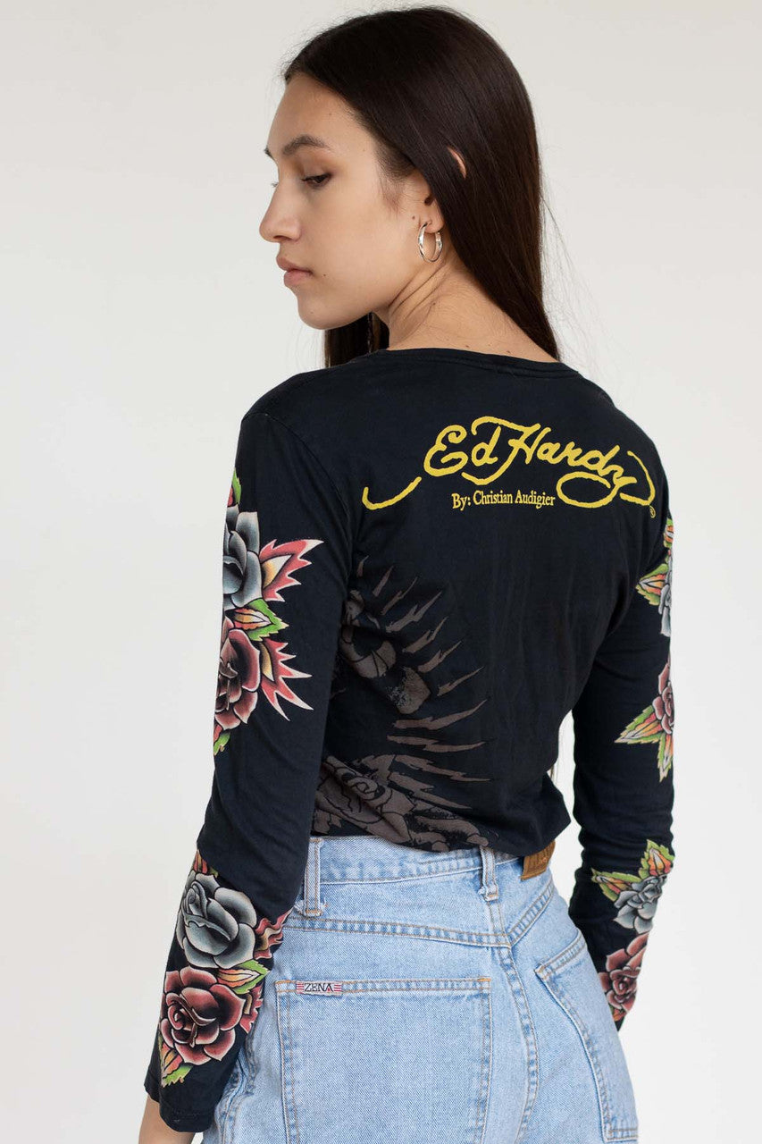 Ed Hardy Panther Long Sleeve Tee