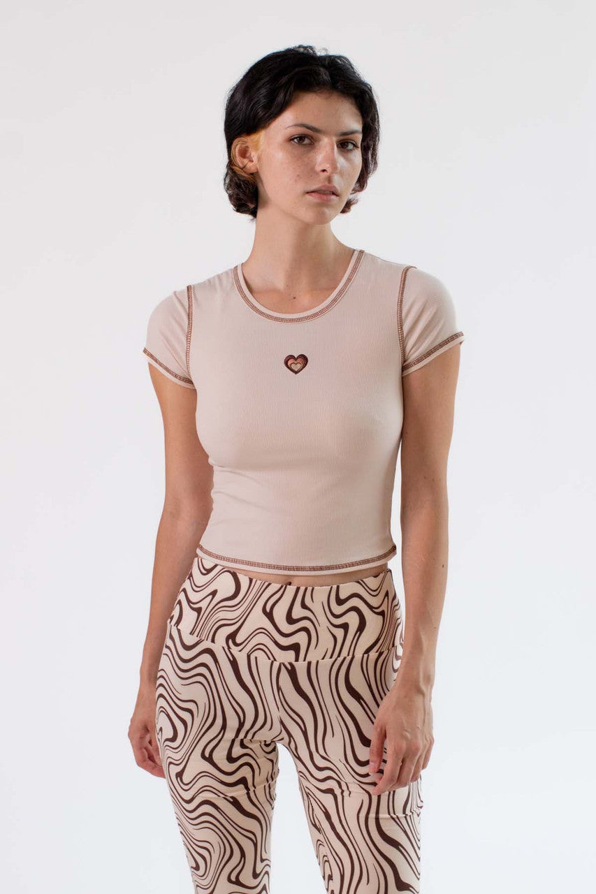 Embroidered Heart Tee