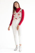 Embroidered Strawberry Crochet Tank