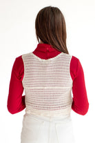 Embroidered Strawberry Crochet Tank