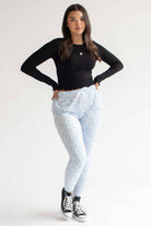 Embroidered Yin Yang Ribbed Long Sleeve Top