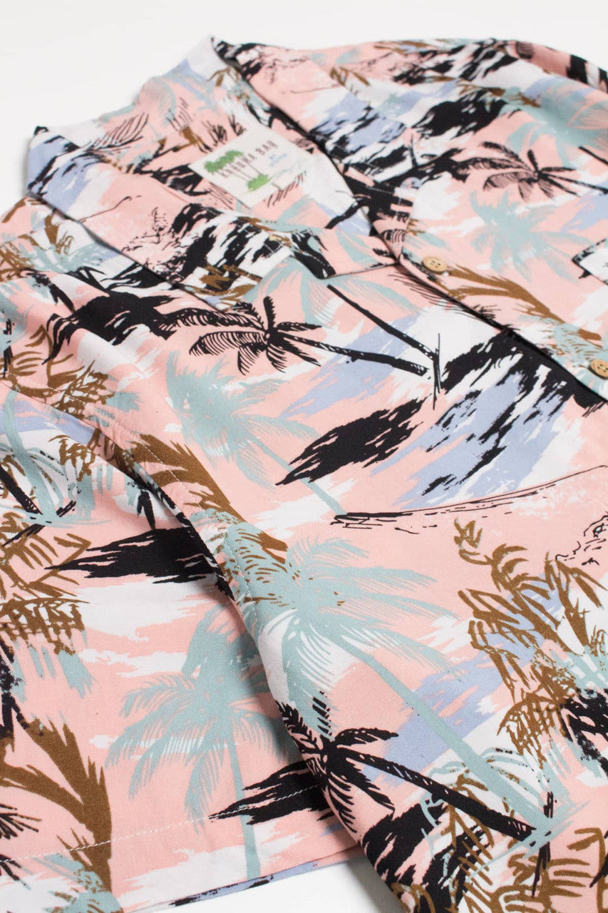 Evening Palm Tree Shadows Hawaiian Shirt