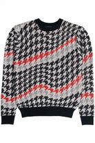 Wavy Houndstooth Sweater
