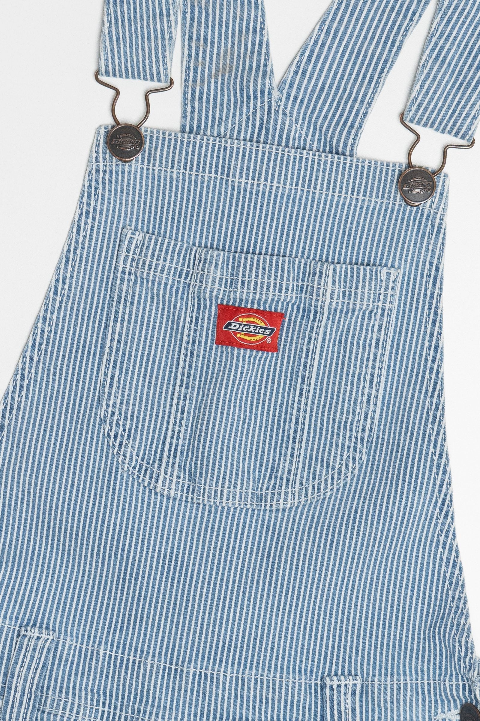 Vintage Dickies Hickory Stripe Denim Overall Shorts (2010s)