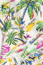 Rare Vintage Florida Beaches Peter Pan Collar Hawaiian Shirt 40/50s