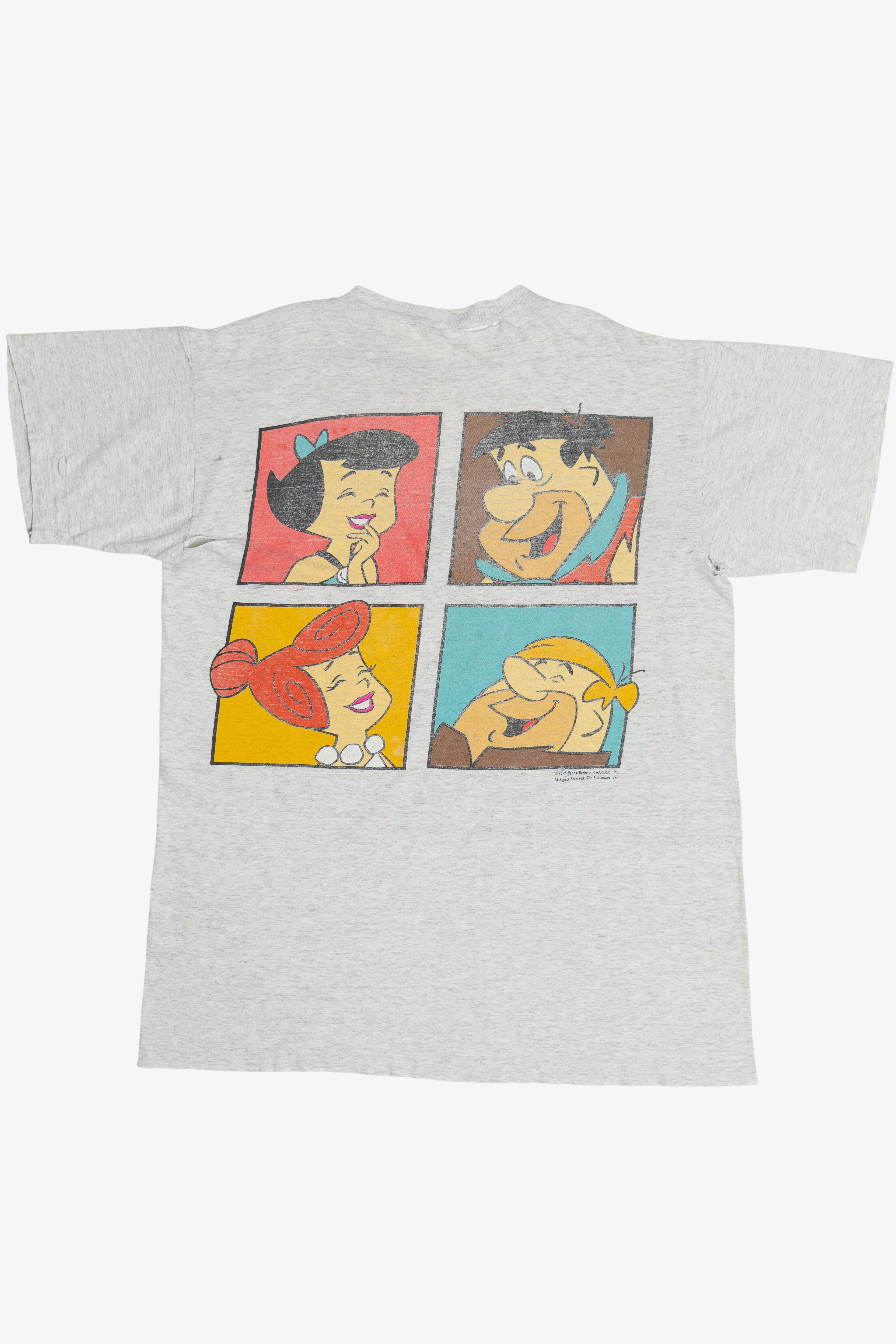 Vintage Thrashed Flintstones Hanna Barbera Paper Thin T-Shirt (1990s)