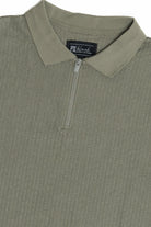 Ribbed Quarter Zip Polo
