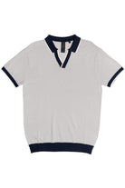 Contrast V-Neck Polo