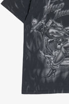 Vintage "Wild Thing" Motorcycle Pin-Up Girl Flames All Over Print T-Shirt (1990s)