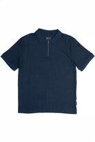 Ribbed Quarter Zip Polo