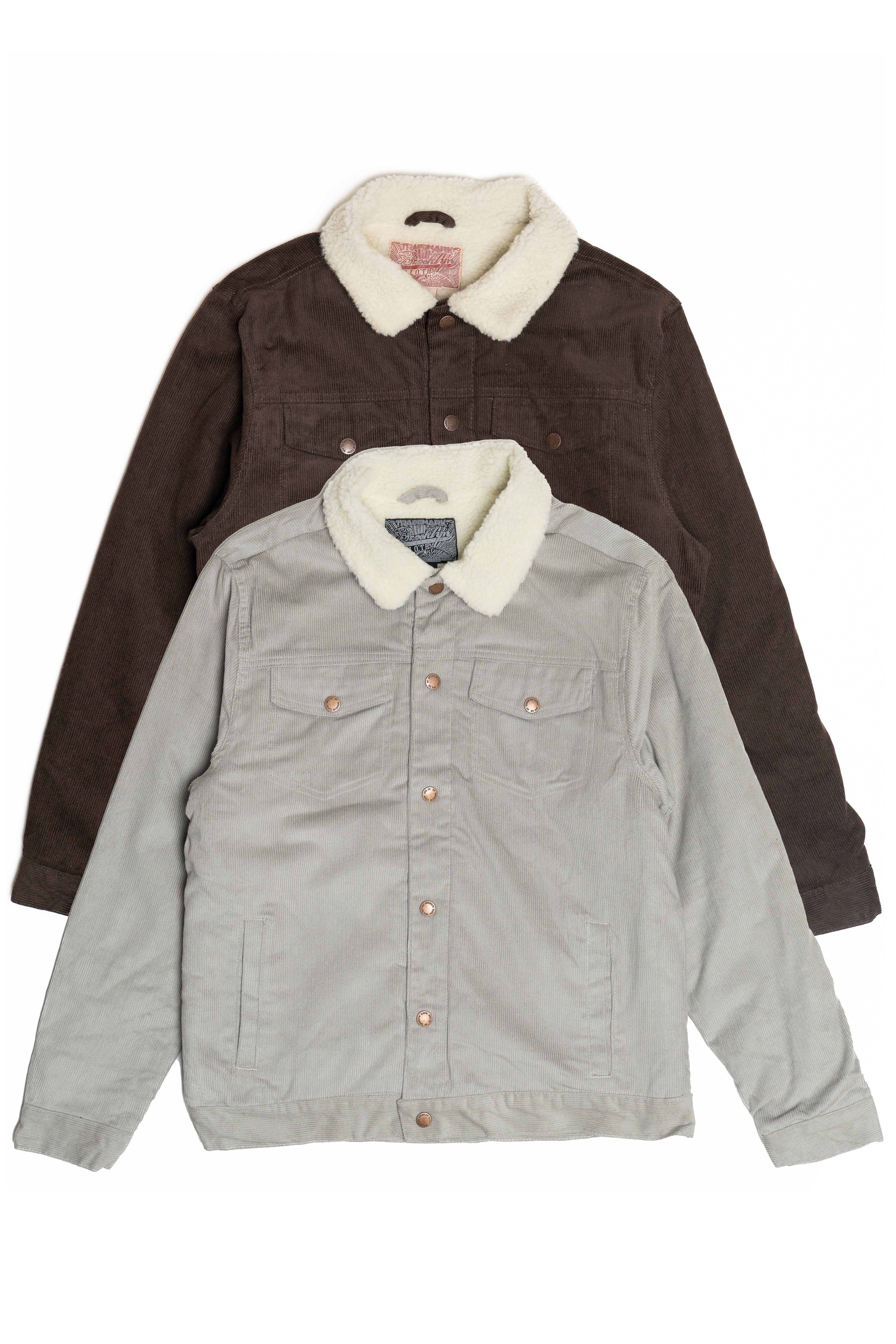 Faux Sherpa Lined Cord Trucker Jacket